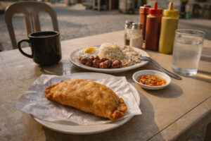 How many days in Vigan guide photo of a local breakfast and empanada for a short easy stop