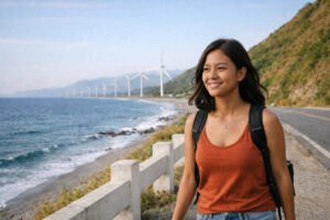Mika smiling during an Ilocos Norte itinerary 3 days road-trip moment