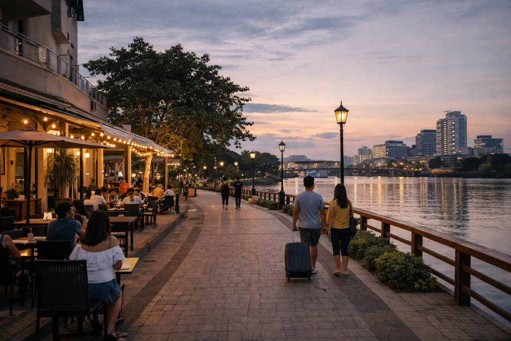 Relaxed evening pause in Iloilo City after a slower travel day