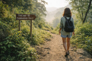 Tangadan Falls morning route for a La Union itinerary 3 days inland option