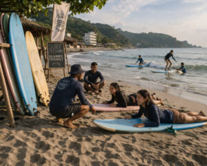 Gentle surf atmosphere in La Union for a la union travel guide