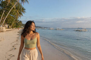 Panglao beach morning in Bohol for a calm one-week stay