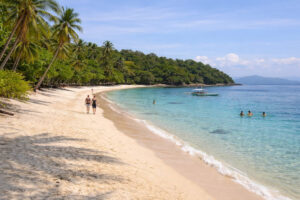 Calm beach day on Romblon Island with an open shoreline