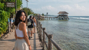 Cloud 9 boardwalk during an easy first day in General Luna