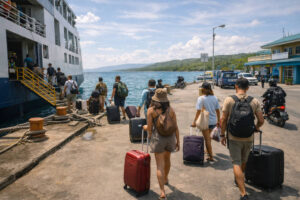 Ferry arrival scene in a Siquijor travel guide for practical trip planning