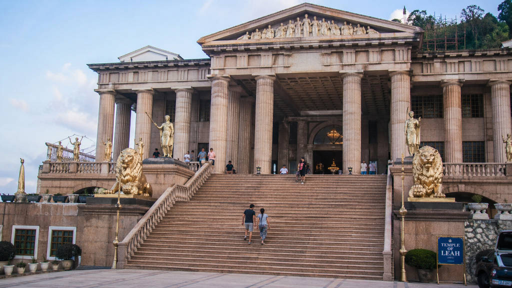 Temple of Leah façade and staircase in Busay Cebu