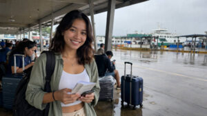 Calm Philippine terminal scene for typhoon season Philippines travel