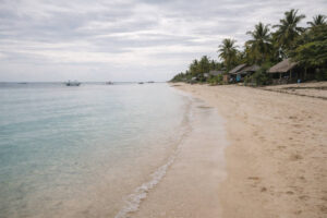 Quiet Pooc shoreline for where to stay in Bantayan Island