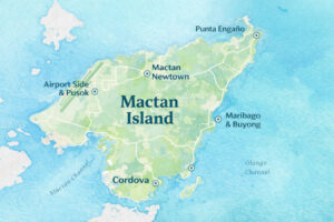 Area overview showing where to stay in Mactan for first-timers