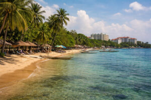 Coastline view illustrating where to stay in Mactan for first-time visitors