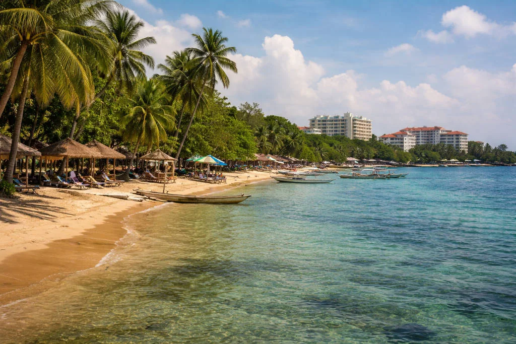 Coastline view illustrating where to stay in Mactan for first-time visitors