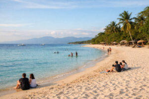 White Beach in Moalboal for families and couples who want sand and an easier beach day