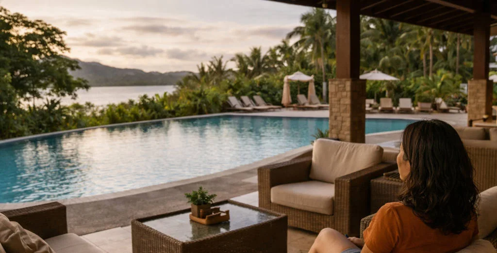 Where to stay in Puerto Princesa in a quieter resort-side pocket with more space and a softer pace