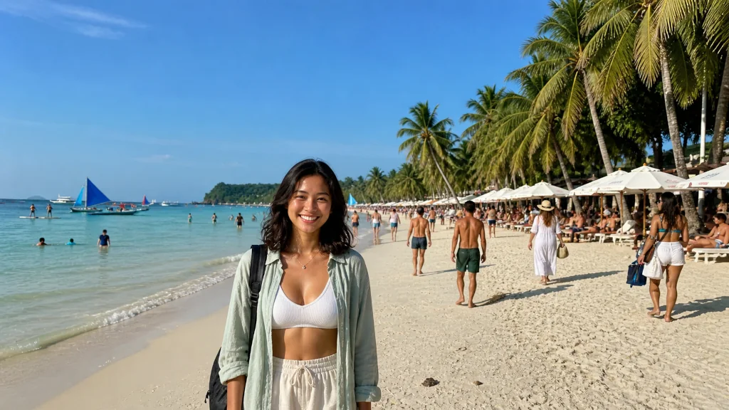 Best time to visit Boracay with crowds on White Beach during peak travel season