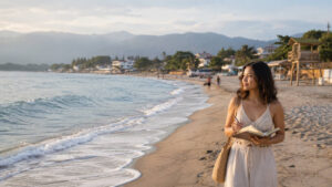 Best time to visit La Union with a calm beach shoreline and gentle waves