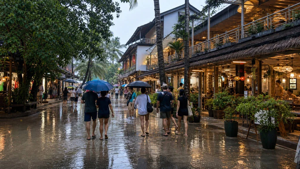 Covered rainy day stop near D’Mall for a Boracay rainy day plan