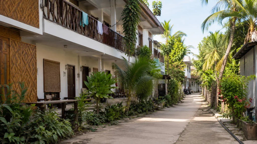 Accommodation area for a Boracay travel budget
