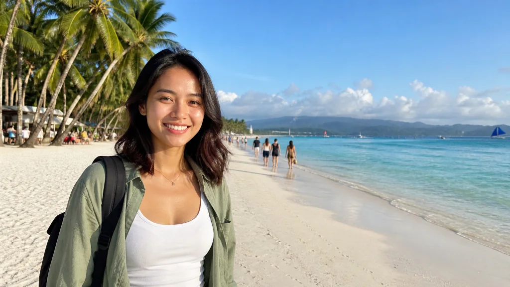 Boracay travel tips for first-time visitors walking along White Beach