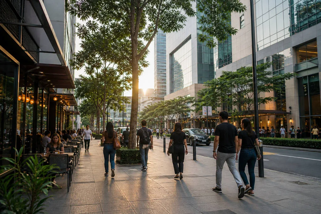 Business district area in Cebu City for digital nomads
