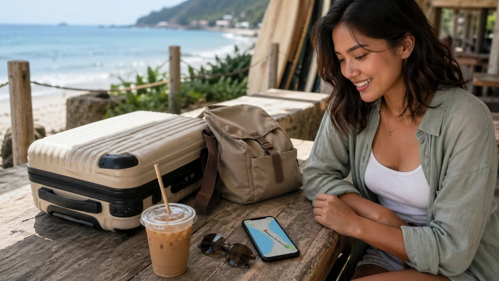 Cebu City to La Union travel planning with luggage and route map