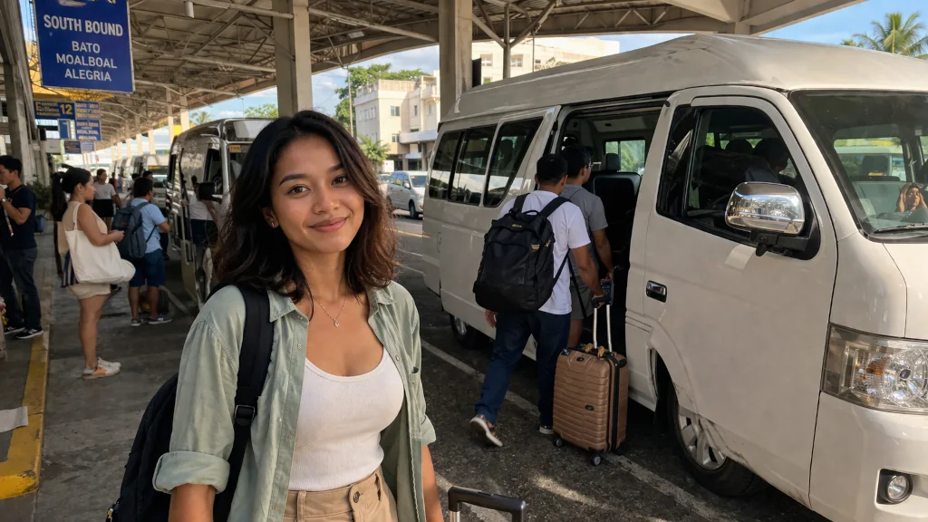 Transport option of a van for Cebu City vs Moalboal City Base vs Beach Base comfort planning
