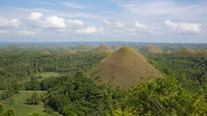 Chocolate Hills entrance fee guide with Bohol hills viewed from the main viewpoint