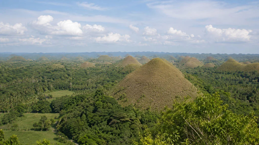 Chocolate Hills entrance fee guide with Bohol hills viewed from the main viewpoint