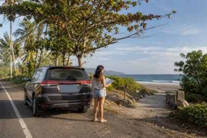Coastal road and beach view for planning easy day trips from Zambales