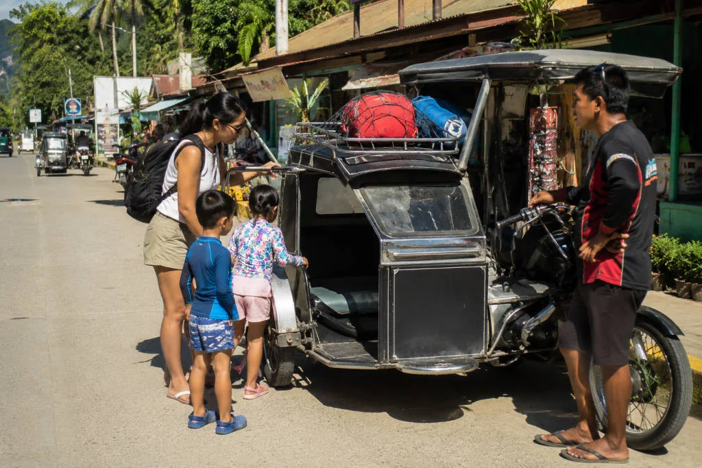 Simple tricycle transport option for El Nido with kids