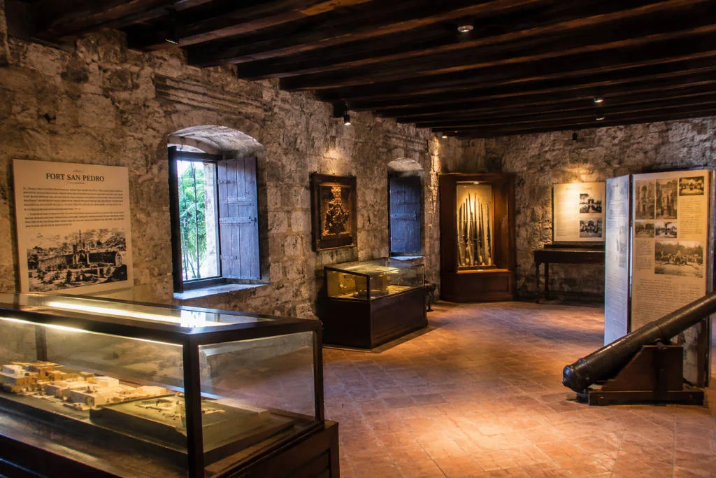 Fort San Pedro museum interior exhibits