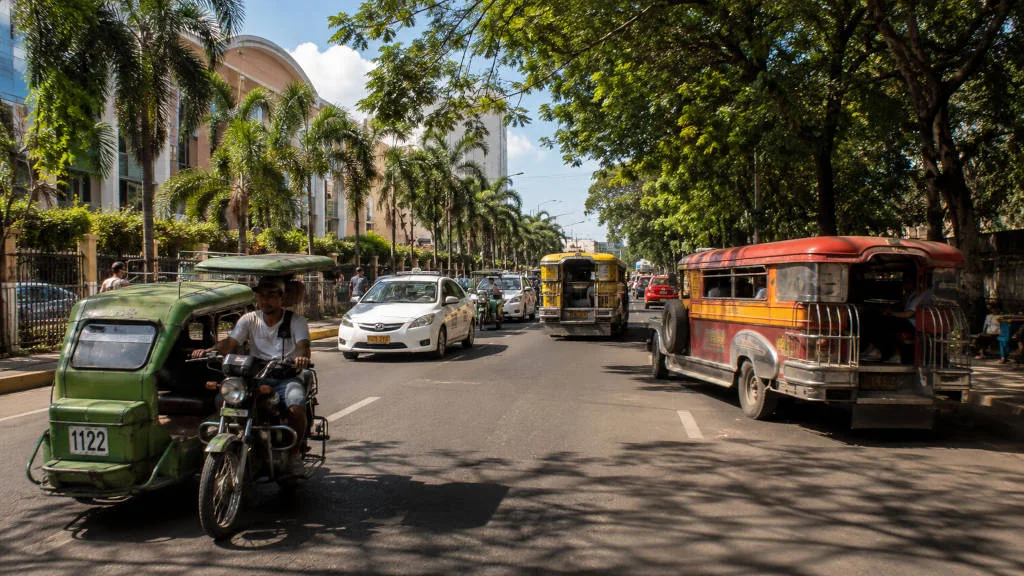 Local transport scene showing how to get around Davao City