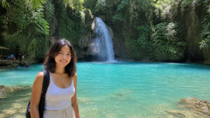 Kawasan Falls entrance fee guide with blue water in Badian Cebu