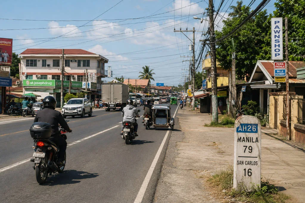 Central Luzon road context for the Manila to Hundred Islands motorcycle route