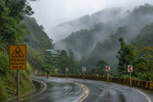 Fog and wet-road safety on the manila to baguio no expressway route