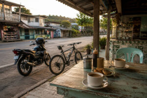 Practical provincial rest stop on the Manila to Baler motorcycle route