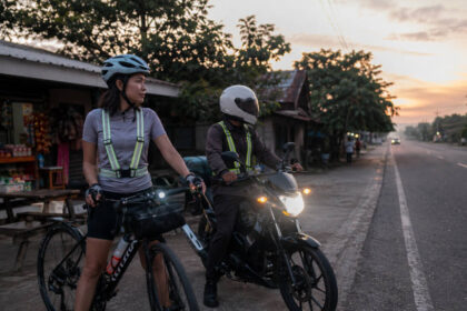 Cyclist and sub-400cc motorcycle rider preparing for a Manila to Subic no expressway route
