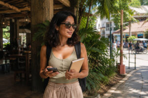 Mika Santos planning with Puerto Princesa travel tips for first-timers