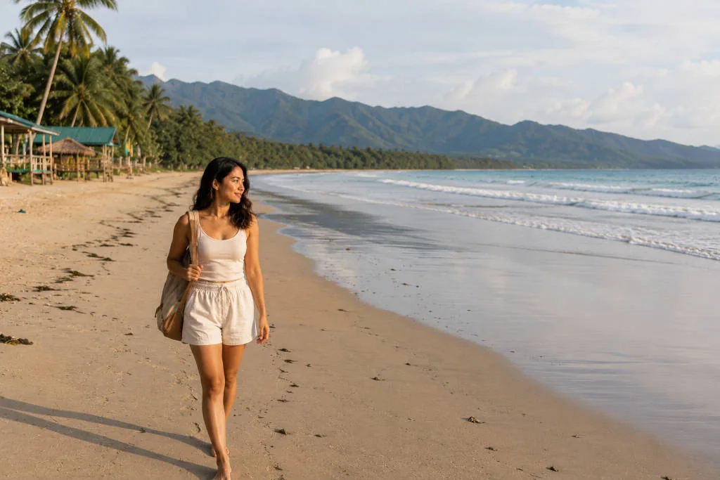 Relaxed Nagtabon Beach day for a slower Puerto Princesa itinerary 7 days plan