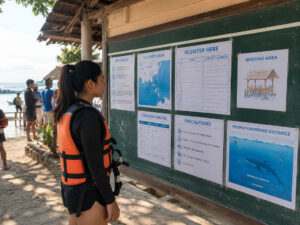 Traveler checking details for the oslob whale shark watching entrance fee