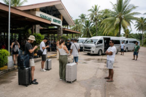 Travelers checking siargao airport to general luna transfer details after arrival