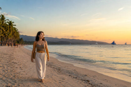 Solo travel Boracay safety-first beach walk on White Beach