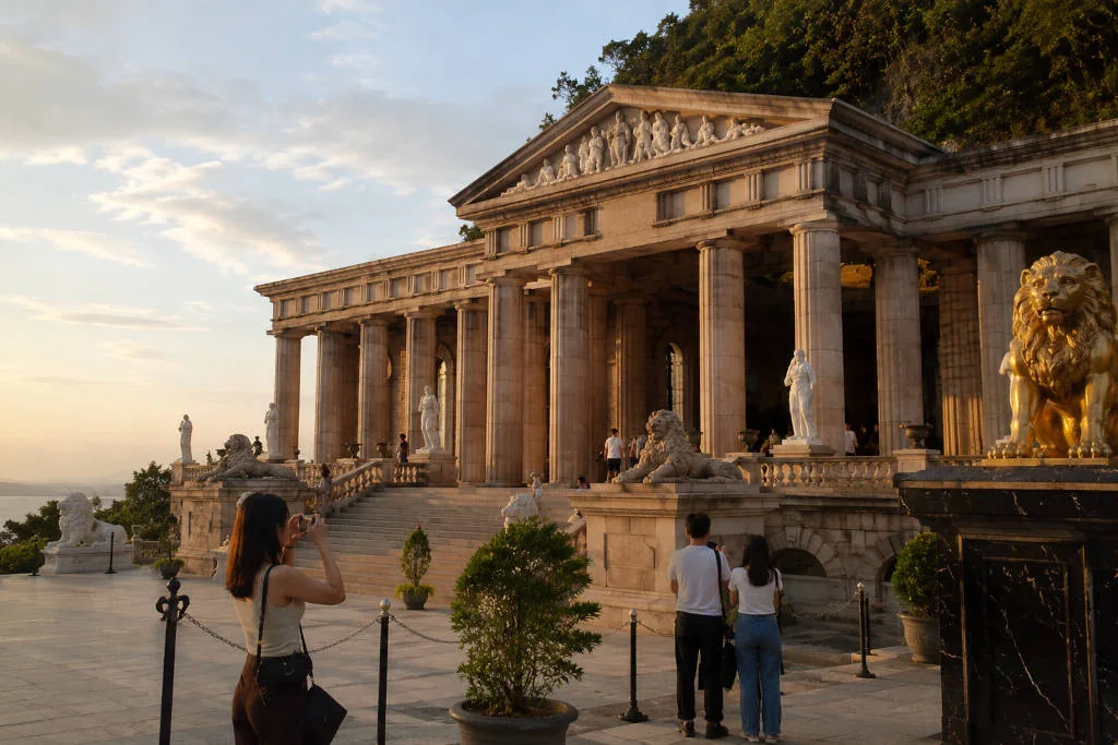 Sunset spots in Cebu City featuring Temple of Leah during golden hour