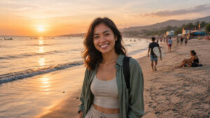 Urbiztondo Beach sunset for a calm things to do in La Union guide