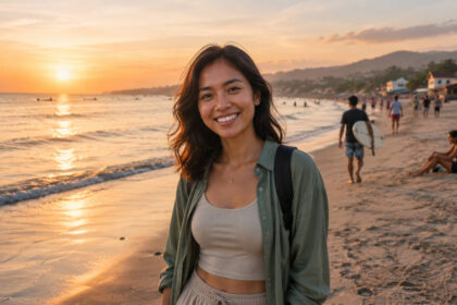 Urbiztondo Beach sunset for a calm things to do in La Union guide