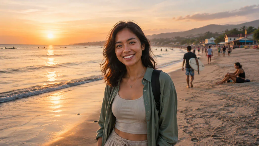 Urbiztondo Beach sunset for a calm things to do in La Union guide