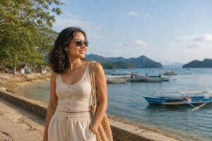 Mika enjoying a calm Puerto Princesa travel day while planning things to do in Puerto Princesa