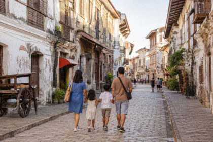 Family-friendly Calle Crisologo street scene for Vigan with kids