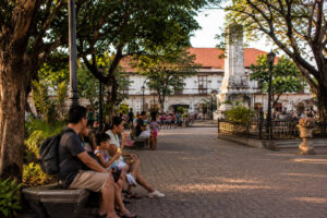 Open plaza in Vigan for a family break during Vigan with kids