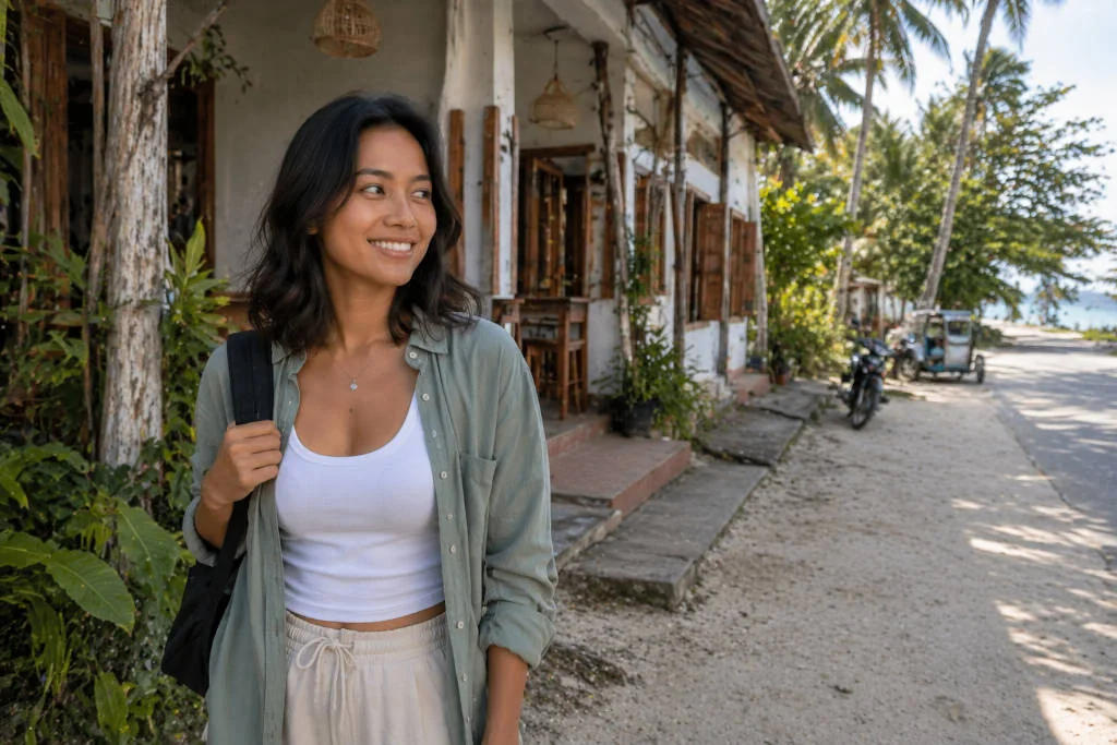 Mika Santos considering where to stay in Siquijor