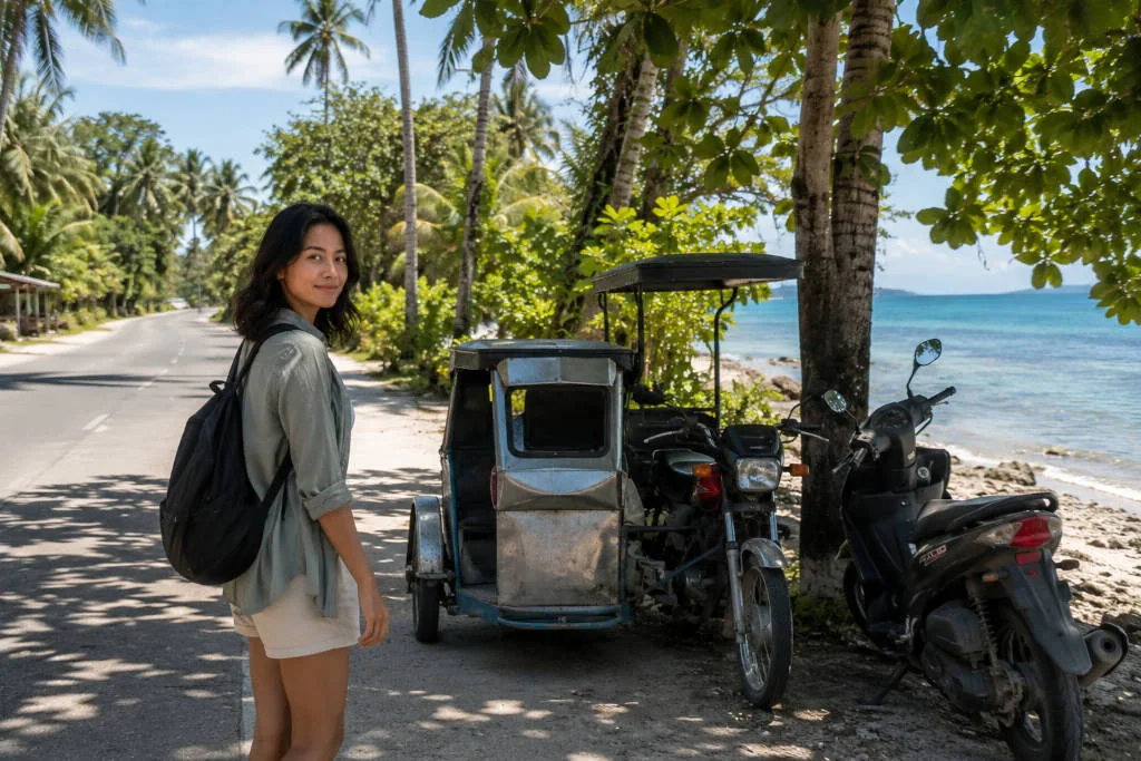 Tricycle and scooter transport for where to stay in Siquijor